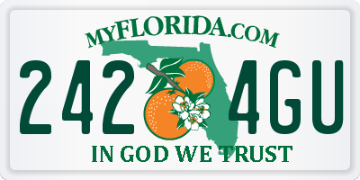 FL license plate 2424GU