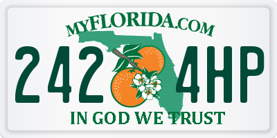 FL license plate 2424HP