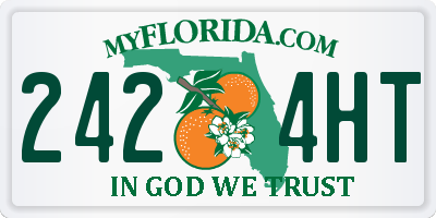 FL license plate 2424HT