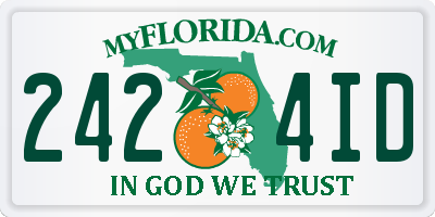 FL license plate 2424ID
