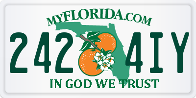 FL license plate 2424IY