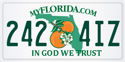 FL license plate 2424IZ