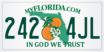 FL license plate 2424JL