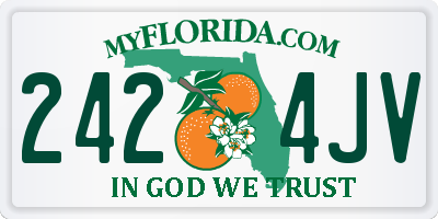 FL license plate 2424JV