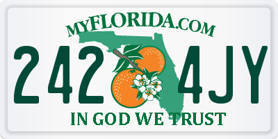 FL license plate 2424JY