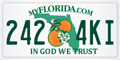 FL license plate 2424KI