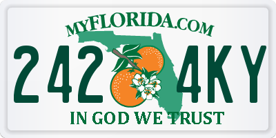 FL license plate 2424KY