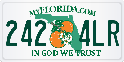 FL license plate 2424LR