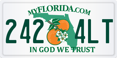 FL license plate 2424LT