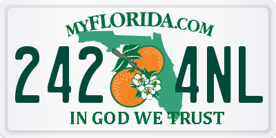 FL license plate 2424NL