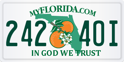 FL license plate 2424OI