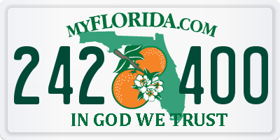 FL license plate 2424OO