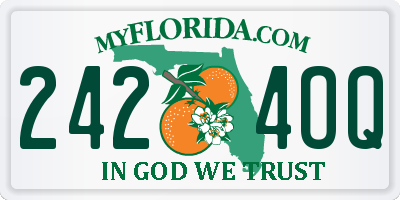 FL license plate 2424OQ