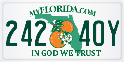 FL license plate 2424OY