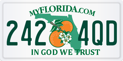 FL license plate 2424QD