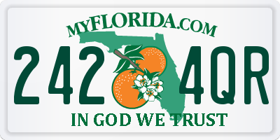 FL license plate 2424QR