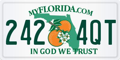 FL license plate 2424QT
