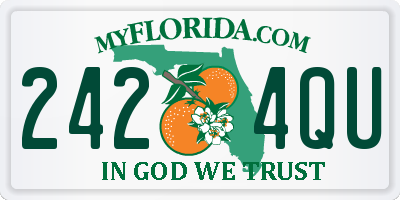FL license plate 2424QU