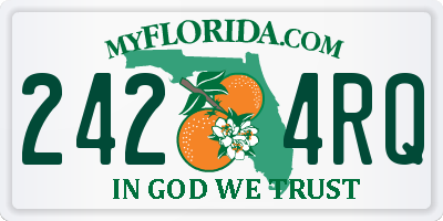FL license plate 2424RQ