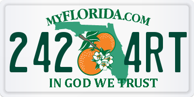 FL license plate 2424RT