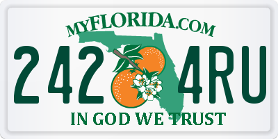 FL license plate 2424RU