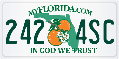 FL license plate 2424SC