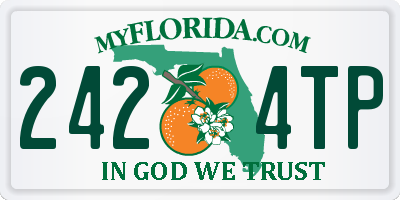 FL license plate 2424TP
