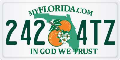 FL license plate 2424TZ