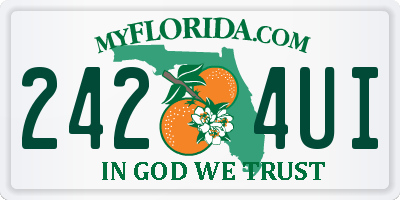 FL license plate 2424UI