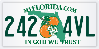 FL license plate 2424VL
