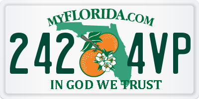 FL license plate 2424VP
