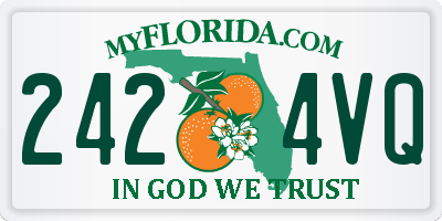 FL license plate 2424VQ