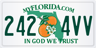 FL license plate 2424VV