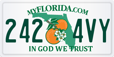FL license plate 2424VY
