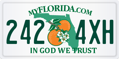 FL license plate 2424XH