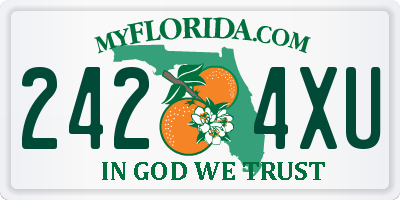 FL license plate 2424XU