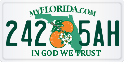 FL license plate 2425AH