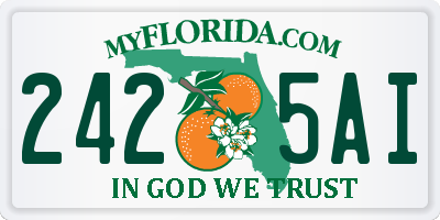 FL license plate 2425AI