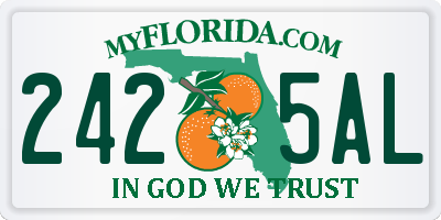 FL license plate 2425AL