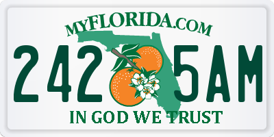 FL license plate 2425AM