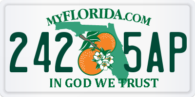 FL license plate 2425AP
