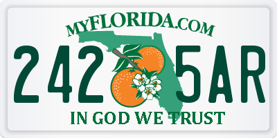 FL license plate 2425AR