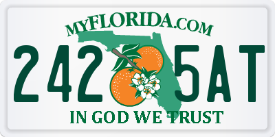FL license plate 2425AT
