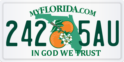 FL license plate 2425AU