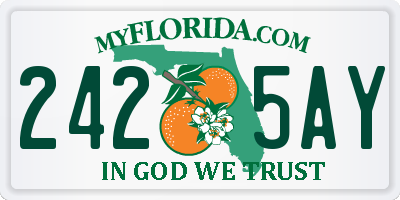 FL license plate 2425AY