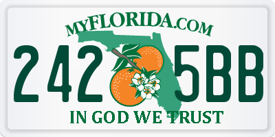 FL license plate 2425BB