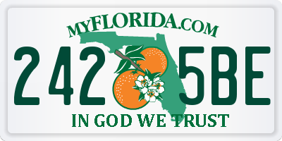 FL license plate 2425BE