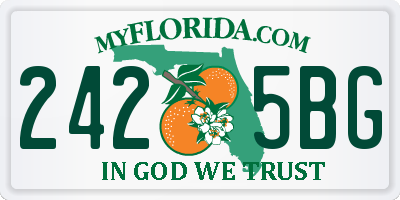 FL license plate 2425BG