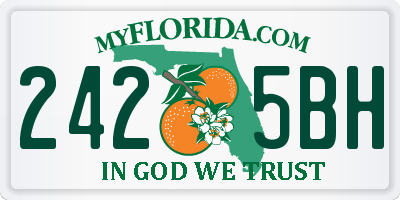 FL license plate 2425BH