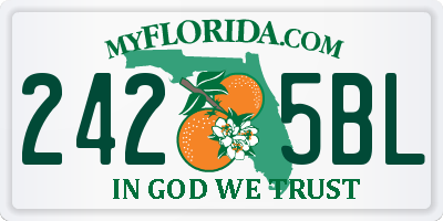 FL license plate 2425BL